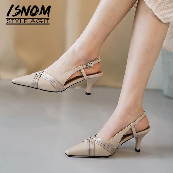 genuine leather sandals women fashion shoes woman high heels pointed toe slingback ladies summer shoe, Black
genuine leather sandals women fashion shoes woman high heels pointed toe slingback ladies summer shoe, Black