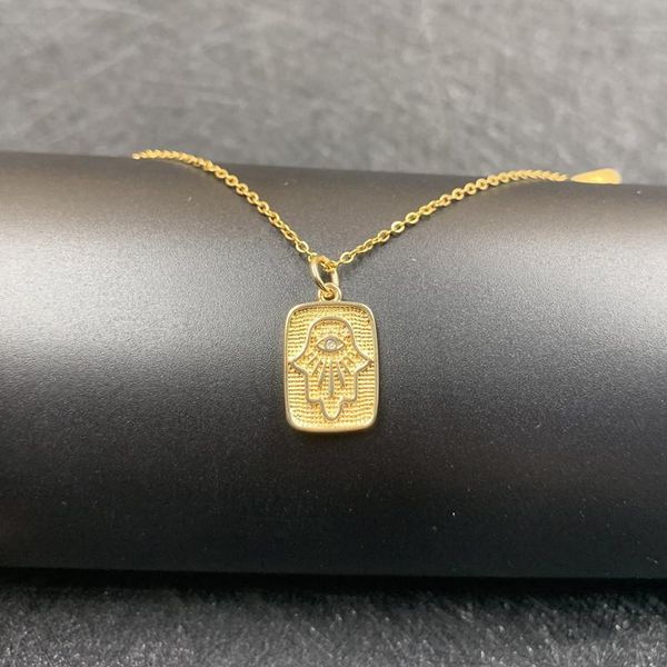 chains vintage metal square pendant clavicle chain trend copper plated palm eyes choker necklace accessories jewelry gifts for friends, Silver
chains vintage metal square pendant clavicle chain trend copper plated palm eyes choker necklace accessories jewelry gifts for friends, Silver