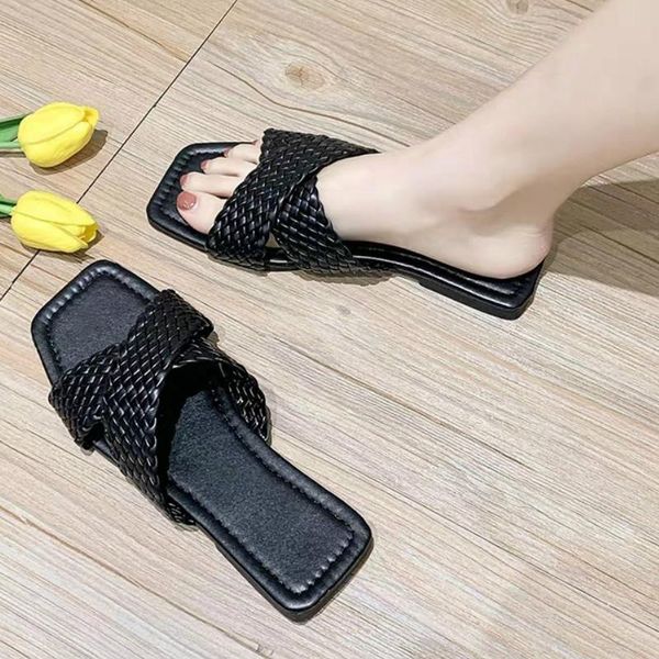 slippers 2021 summer fashion flat sandals bottom rattan cross strap outwear factory spot big size 41 42, Black
slippers 2021 summer fashion flat sandals bottom rattan cross strap outwear factory spot big size 41 42, Black