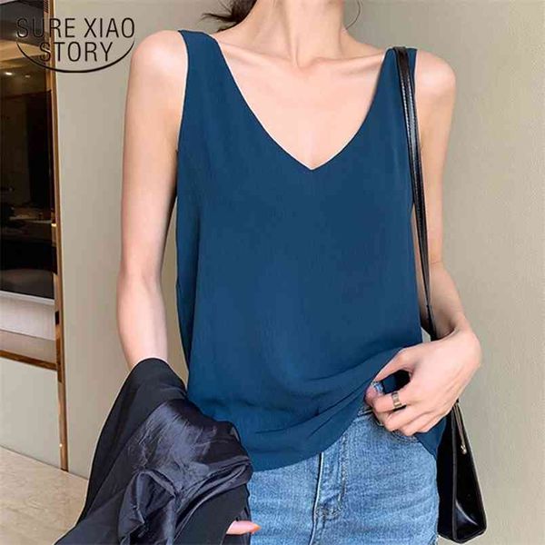 summer women and blouse chiffon blouses sleeveless v-neck white shirts plus size korean fashion clothes 210421
summer women and blouse chiffon blouses sleeveless v-neck white shirts plus size korean fashion clothes 210421
