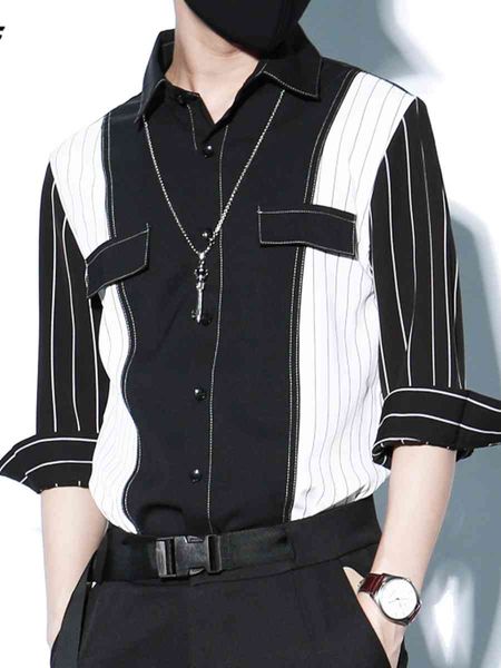 men's jackets male long-sleeve shirt, striped slim skinny shirt with beautiful korean hair style, casual, spring , singing stage attire, Black;brown
men's jackets male long-sleeve shirt, striped slim skinny shirt with beautiful korean hair style, casual, spring , singing stage attire, Black;brown