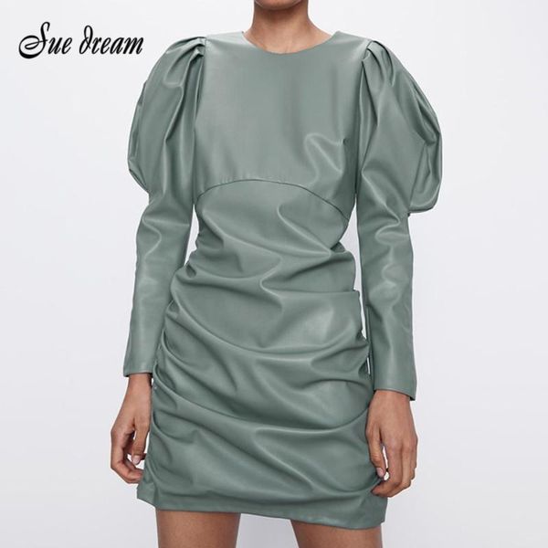 summer women's fashion long sleeve o-neck pu leather draped mini bodycon club party dress vestidos casual dresses, Black;gray
summer women's fashion long sleeve o-neck pu leather draped mini bodycon club party dress vestidos casual dresses, Black;gray
