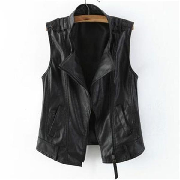 women's leather & faux womens plus size imitation jackets female spring oversize pu sleeveless coats autumn vests motor waistcoat saco, Black
women's leather & faux womens plus size imitation jackets female spring oversize pu sleeveless coats autumn vests motor waistcoat saco, Black