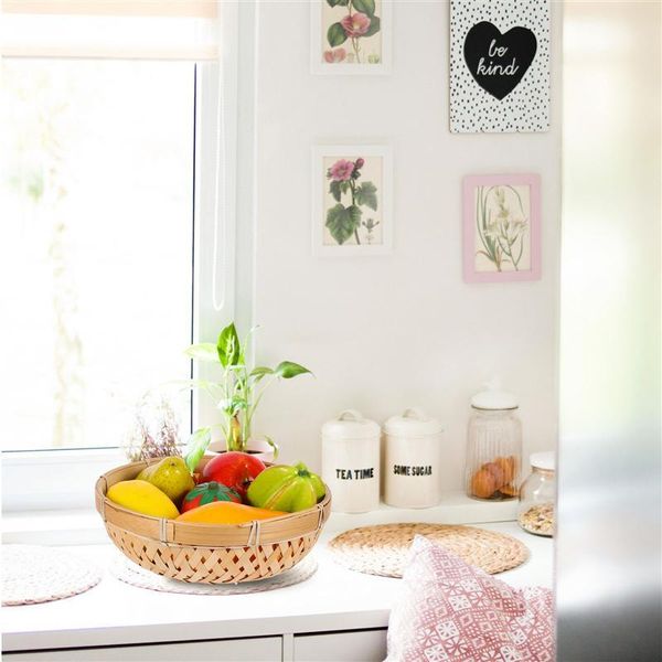 dishes & plates 1pc woven basket bamboo storage bread fruit container 
dishes & plates 1pc woven basket bamboo storage bread fruit container