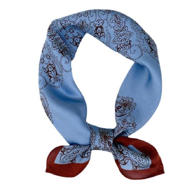 scarves yishine 2021 70x70cm crown calico print square scarf women bandana hairband lady head wraps female shawl neckerchief, Blue;gray 
scarves yishine 2021 70x70cm crown calico print square scarf women bandana hairband lady head wraps female shawl neckerchief, Blue;gray