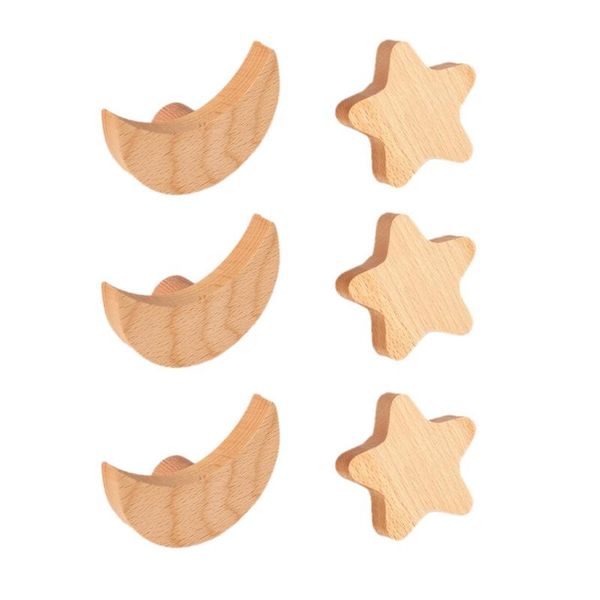 hooks & rails 6 pieces wooden coat hook wall-mounted hanger wall storage rack for children's room decoration
hooks & rails 6 pieces wooden coat hook wall-mounted hanger wall storage rack for children's room decoration