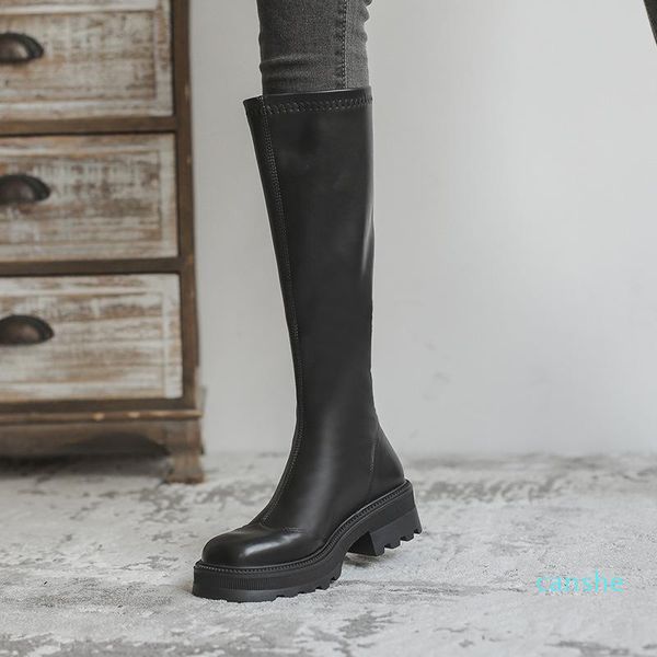 fashion-boots over the knee women winter thick-soled high net red thin short children soft leather, Black
fashion-boots over the knee women winter thick-soled high net red thin short children soft leather, Black