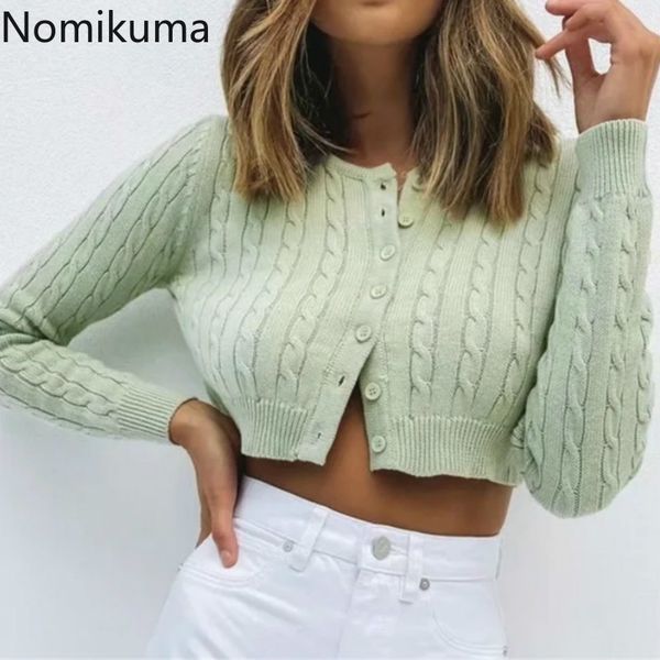nomikuma autumn women knit twist cardigan high waist short sweater korean o-neck long sleeve crop knitwear coat 6c236 210427, White;black
nomikuma autumn women knit twist cardigan high waist short sweater korean o-neck long sleeve crop knitwear coat 6c236 210427, White;black