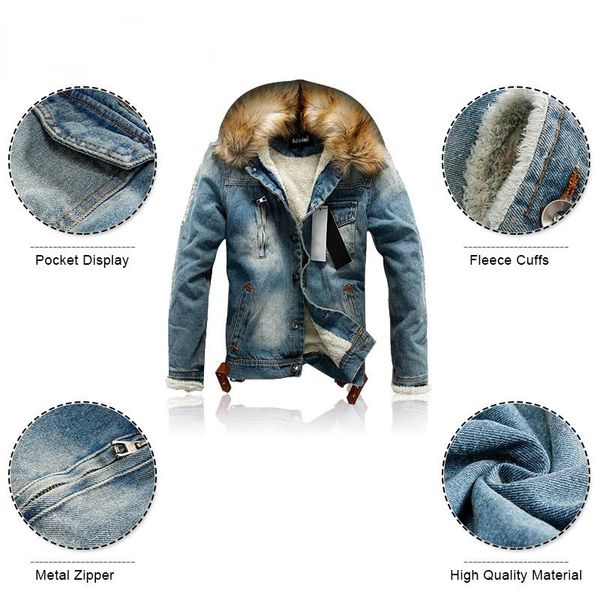men's jackets fashion brand autumn winter mens denim jacket 2021 casual thick warm jean coats street style male, Black;brown
men's jackets fashion brand autumn winter mens denim jacket 2021 casual thick warm jean coats street style male, Black;brown