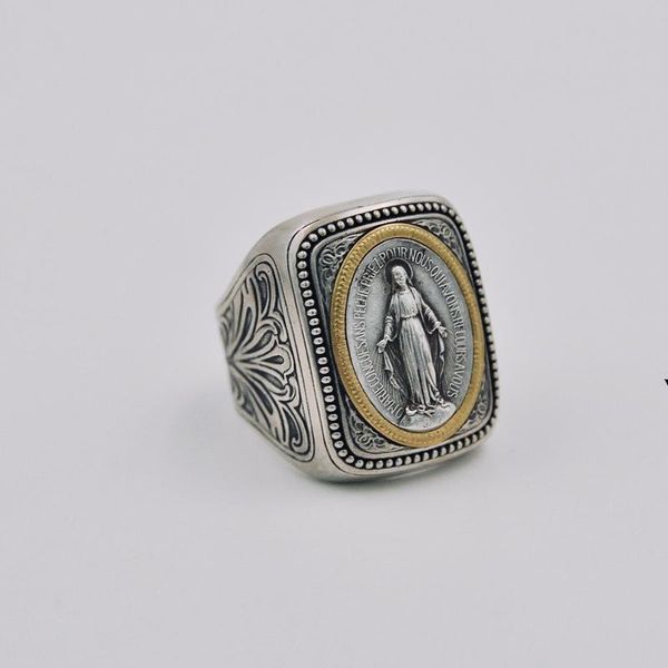 cluster rings volgan 925 sterling silver hand-inlaid retro artistic european and american faith holy brand antique coin elegant ring men, Golden;silver
cluster rings volgan 925 sterling silver hand-inlaid retro artistic european and american faith holy brand antique coin elegant ring men, Golden;silver