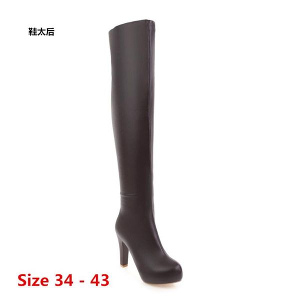boots platform women over the knee 9 cm high heels autumn woman shoes winter long small big size 34 - 43, Black
boots platform women over the knee 9 cm high heels autumn woman shoes winter long small big size 34 - 43, Black