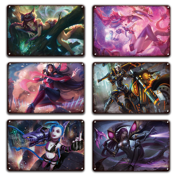 lol hero jinx kaisa yasuo painting poster metal tin sign vintage league of legends gamer decoracion gamer room home wall decor
lol hero jinx kaisa yasuo painting poster metal tin sign vintage league of legends gamer decoracion gamer room home wall decor