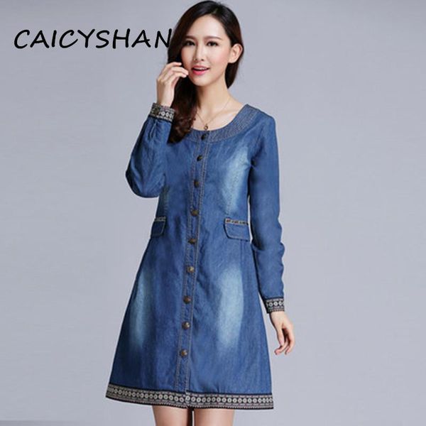 casual dresses autumn winter women vestido long sleeve plus size slim cotton jeans dress for large 5xl denim one-piece, Black;gray
casual dresses autumn winter women vestido long sleeve plus size slim cotton jeans dress for large 5xl denim one-piece, Black;gray