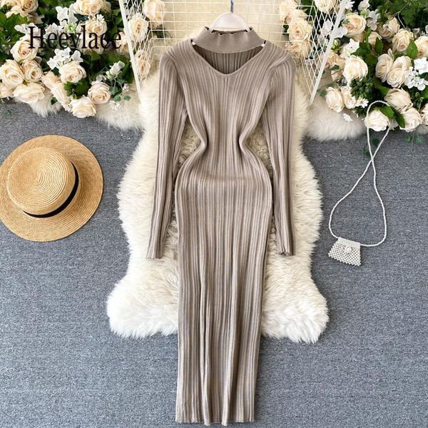 casual dresses fashion halter basic slim pencil dress long sleeve knit bodycon women autumn winter elegant office ladies, Black;gray
casual dresses fashion halter basic slim pencil dress long sleeve knit bodycon women autumn winter elegant office ladies, Black;gray