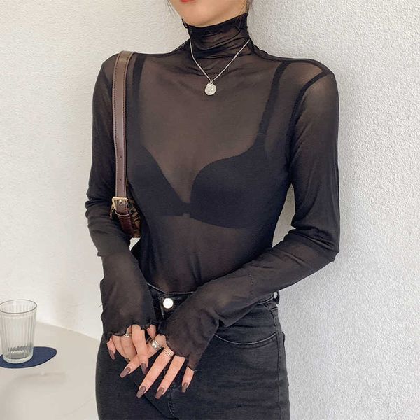 slim transparent mesh thin elasticity t shirt women t-shirt long sleeve tshirt summer korean fashion clothing 210604, White
slim transparent mesh thin elasticity t shirt women t-shirt long sleeve tshirt summer korean fashion clothing 210604, White
