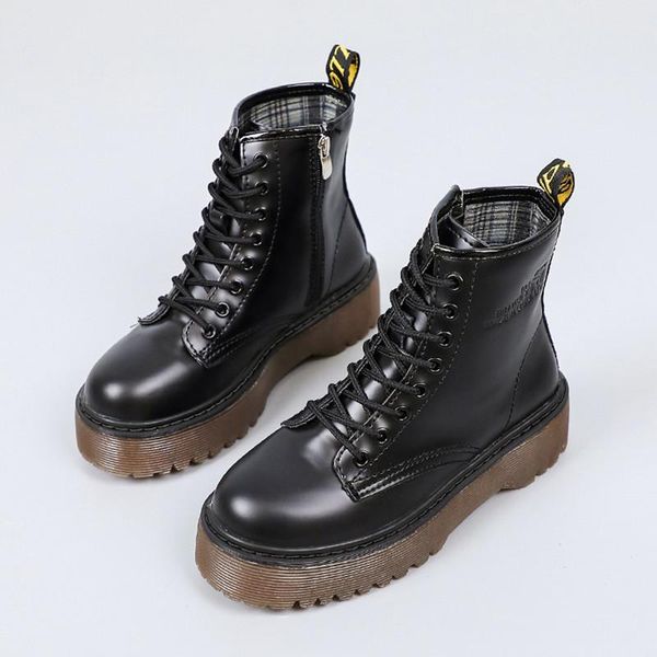 boots women ankle female platforms shoes motorcycle botas for 2021 winter spring lace-up thick-soled leather, Black
boots women ankle female platforms shoes motorcycle botas for 2021 winter spring lace-up thick-soled leather, Black