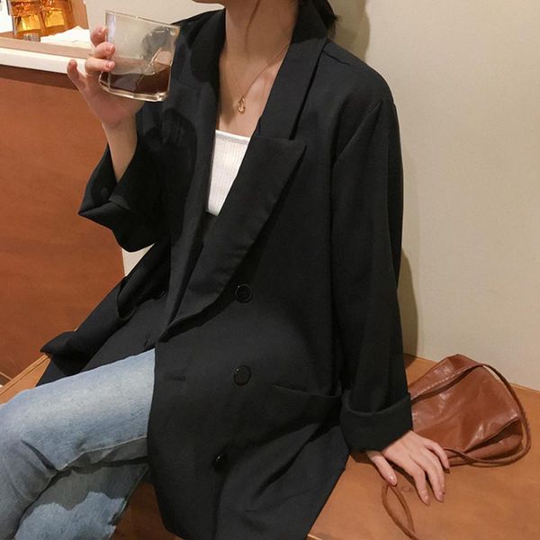 women's suits & blazers 2 colors 2021 autumn women solid color office lady blazer preppy style chiffon jackets elegant work feminino (f, White;black
women's suits & blazers 2 colors 2021 autumn women solid color office lady blazer preppy style chiffon jackets elegant work feminino (f, White;black