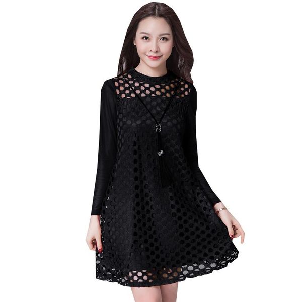casual dresses 2021 spring autumn dress patchwork lace hollow out women elegant loose slim party vintage vestidos sf191, Black;gray
casual dresses 2021 spring autumn dress patchwork lace hollow out women elegant loose slim party vintage vestidos sf191, Black;gray