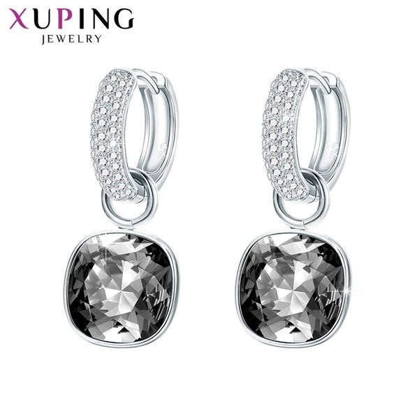 xuping jewelry fashion crystals drop earrings with rhodium plated for women mother gift 20332 210625, Silver
xuping jewelry fashion crystals drop earrings with rhodium plated for women mother gift 20332 210625, Silver