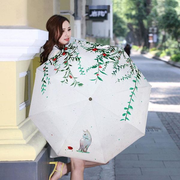 umbrellas women's umbrella with a picture 3-stage 8 ribs folding clear rain and sun protection female small parasol uv for girls
umbrellas women's umbrella with a picture 3-stage 8 ribs folding clear rain and sun protection female small parasol uv for girls