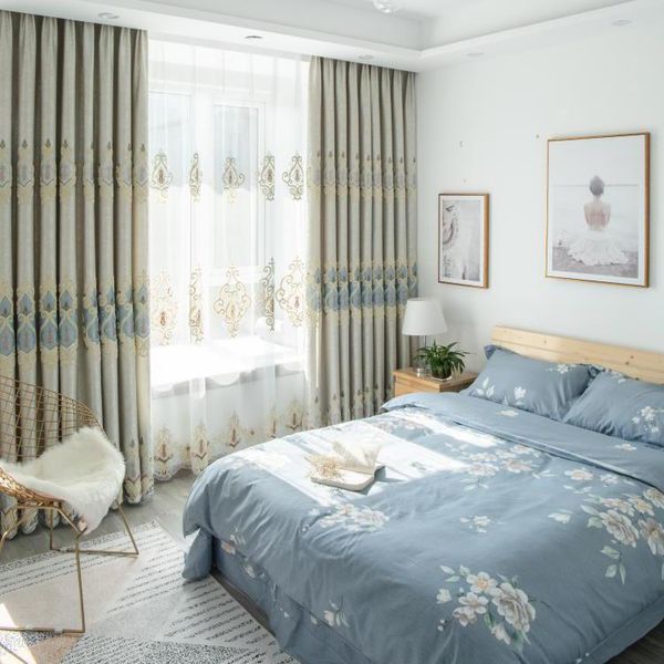 curtain & drapes the embroidery fabric is simple, modern and european curtains for living dining room bedroom
curtain & drapes the embroidery fabric is simple, modern and european curtains for living dining room bedroom