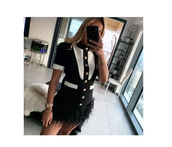 casual dresses premium style original design women's white & black hit color metal buckles feather hem mini c6z2, Black;gray
casual dresses premium style original design women's white & black hit color metal buckles feather hem mini c6z2, Black;gray