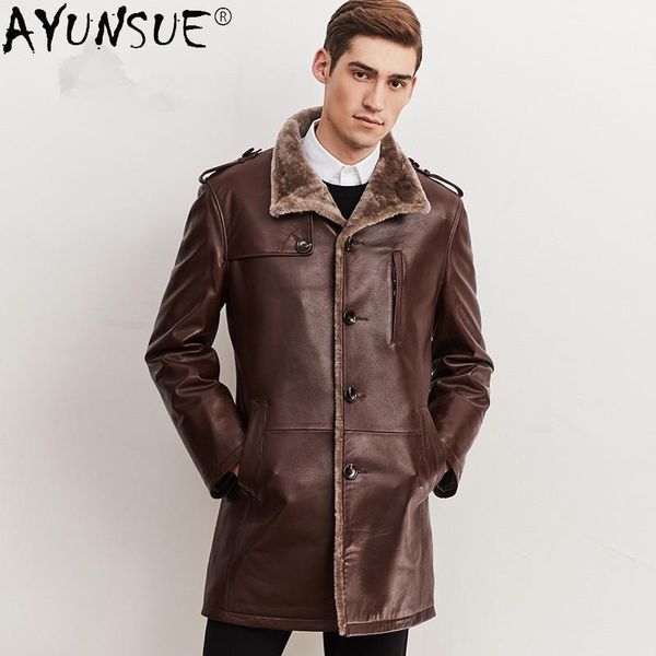 men's leather & faux ayunsue mid-length genuine sheepskin jackets for men winter jacket mens real wool fur coat chaqueta hombre lxr1045, Black
men's leather & faux ayunsue mid-length genuine sheepskin jackets for men winter jacket mens real wool fur coat chaqueta hombre lxr1045, Black
