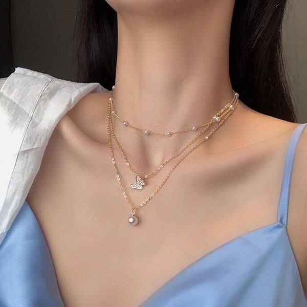 pendant necklaces fashion multilayered butterfly pearl necklace for women girls sun star gold choker 2021 trend jewelry gift, Silver
pendant necklaces fashion multilayered butterfly pearl necklace for women girls sun star gold choker 2021 trend jewelry gift, Silver