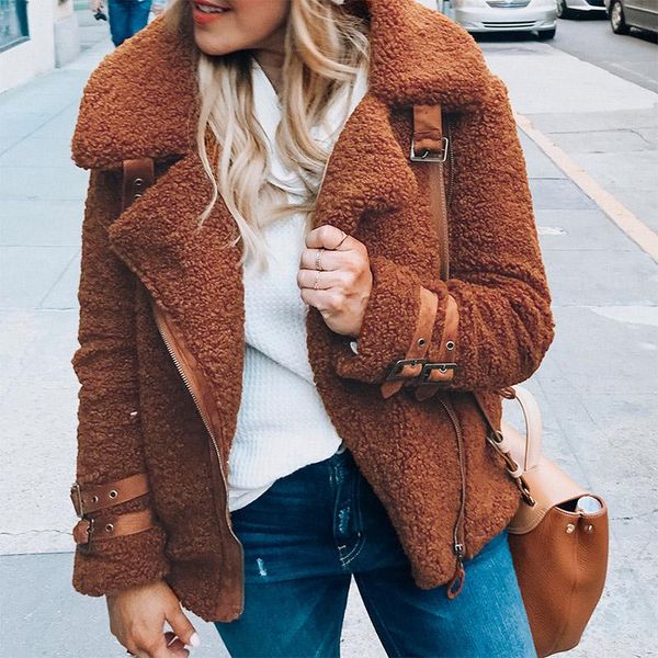 women's jackets 2021 fashion women autumn winter faux fur coat solid color zipper front notched collar long sleeve fluffy short outerwe, Black;brown
women's jackets 2021 fashion women autumn winter faux fur coat solid color zipper front notched collar long sleeve fluffy short outerwe, Black;brown