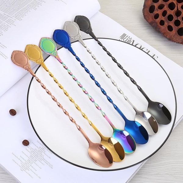 spoons creative 304 stainless steel coffee spoon mix spiral teaspoons long handle dessert colorful rose gold silver tableware
spoons creative 304 stainless steel coffee spoon mix spiral teaspoons long handle dessert colorful rose gold silver tableware