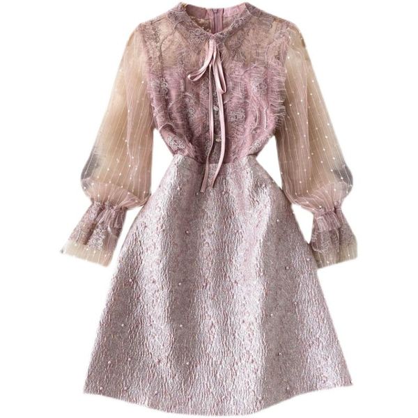 casual dresses french retro dress heavy industry beaded mesh embroidery high-quality ladies temperament a-line skirt, Black;gray
casual dresses french retro dress heavy industry beaded mesh embroidery high-quality ladies temperament a-line skirt, Black;gray