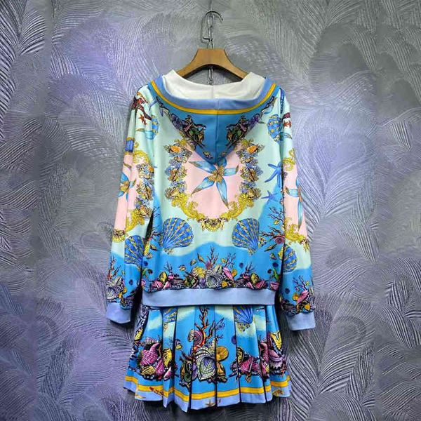 dress seqinyy causal suit 2021 spring fashion design female with hood jumpers plied mini skirt marine flora impression fauna, White
dress seqinyy causal suit 2021 spring fashion design female with hood jumpers plied mini skirt marine flora impression fauna, White