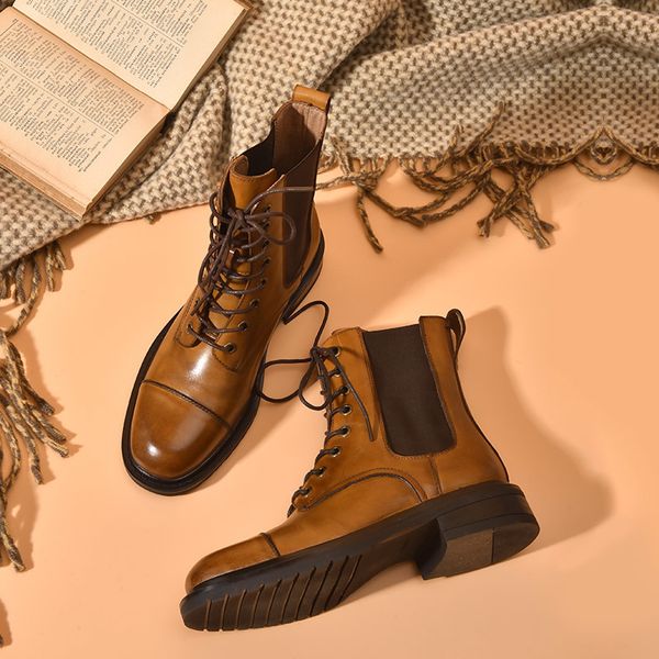 boots women ankle genuine cow leather square toe shoes lace-up closure elastic fashion ladies boots handmade 04040, Black
boots women ankle genuine cow leather square toe shoes lace-up closure elastic fashion ladies boots handmade 04040, Black