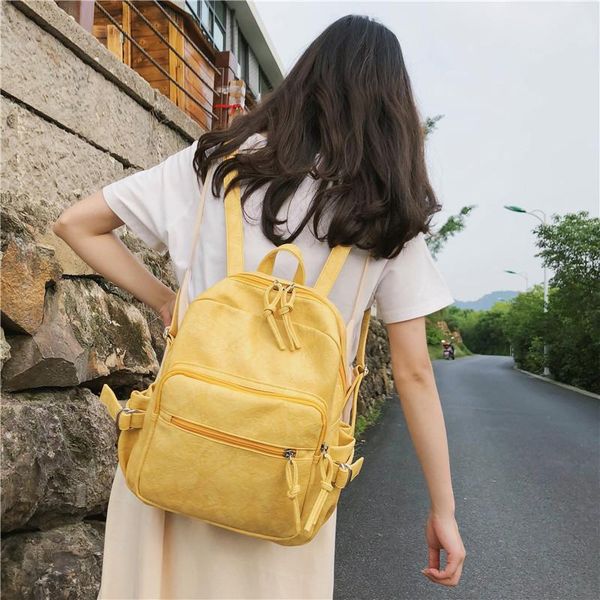backpack 2021 women large capacity school bag women's pu leather outdoor quality lady solid bags travel backpacks mochila
backpack 2021 women large capacity school bag women's pu leather outdoor quality lady solid bags travel backpacks mochila