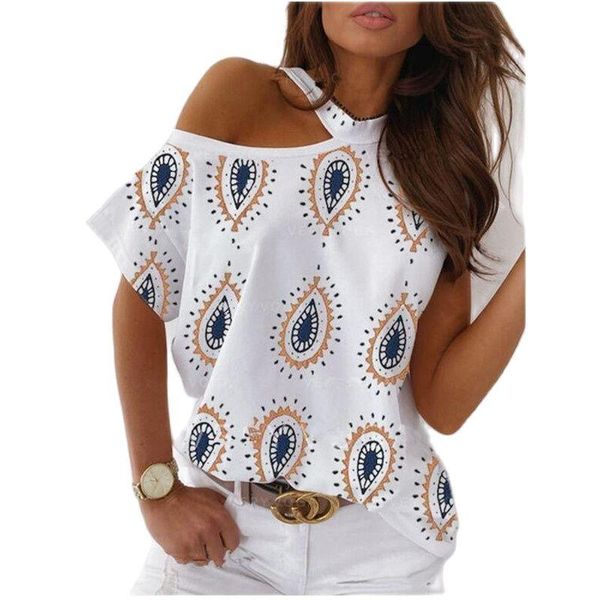 factory price women printed eyes t-shirt loose style halter summer clothes casual drop women's, White
factory price women printed eyes t-shirt loose style halter summer clothes casual drop women's, White