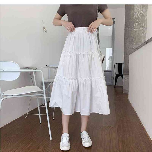 summer spring lace solid casual home a-line high waist women female midi black white skirts 210513
summer spring lace solid casual home a-line high waist women female midi black white skirts 210513