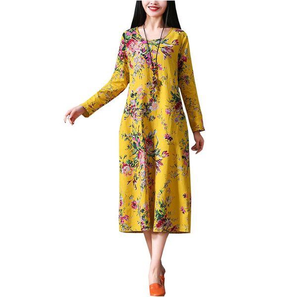 casual dresses ethnic long plus size 2021 spring autumn floral print sleeve vestidos vintage o-neck loose dress re0503, Black;gray
casual dresses ethnic long plus size 2021 spring autumn floral print sleeve vestidos vintage o-neck loose dress re0503, Black;gray