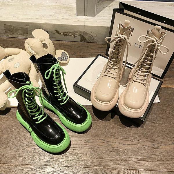 boots black female zipper 2021 summer thick bottom joker knee-length riding