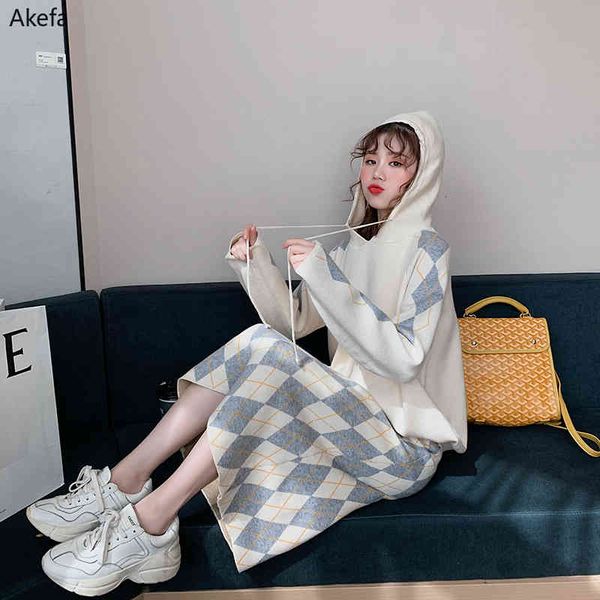women's sweaters knitted suit skirt female autumn and winter small sweater two-piece loose wear kuq7, White;black
women's sweaters knitted suit skirt female autumn and winter small sweater two-piece loose wear kuq7, White;black