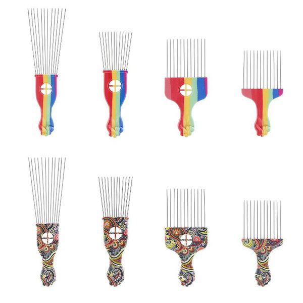 hair brushes 4 sizes black fist afro metal comb african pick brush salon hairdressing hairdresser fork care styling tools, Silver
hair brushes 4 sizes black fist afro metal comb african pick brush salon hairdressing hairdresser fork care styling tools, Silver