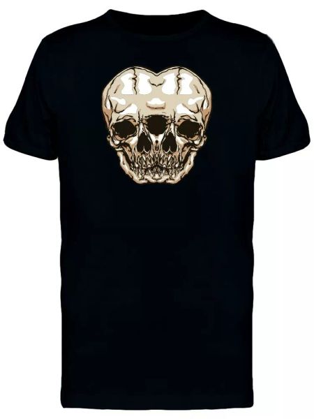conjoines skulls sketch men's tee -image by shutterstock, White;black 
conjoines skulls sketch men's tee -image by shutterstock, White;black