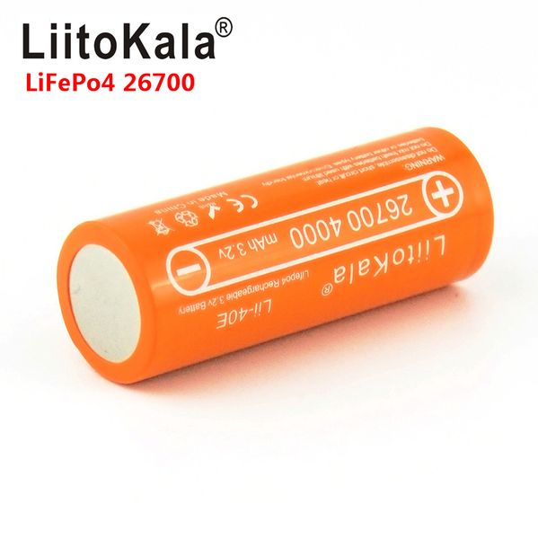 liitokala lii-40e 3.2v 26700 4000mah lifepo4 rechargeable battery 10a rate discharge sheets replacement cell instead of 26650
liitokala lii-40e 3.2v 26700 4000mah lifepo4 rechargeable battery 10a rate discharge sheets replacement cell instead of 26650