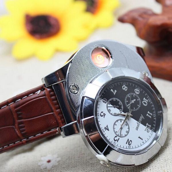 wristwatches 2021 men windproof lighter usb watch charging sports casual quartz watches gift, Slivery;brown
wristwatches 2021 men windproof lighter usb watch charging sports casual quartz watches gift, Slivery;brown