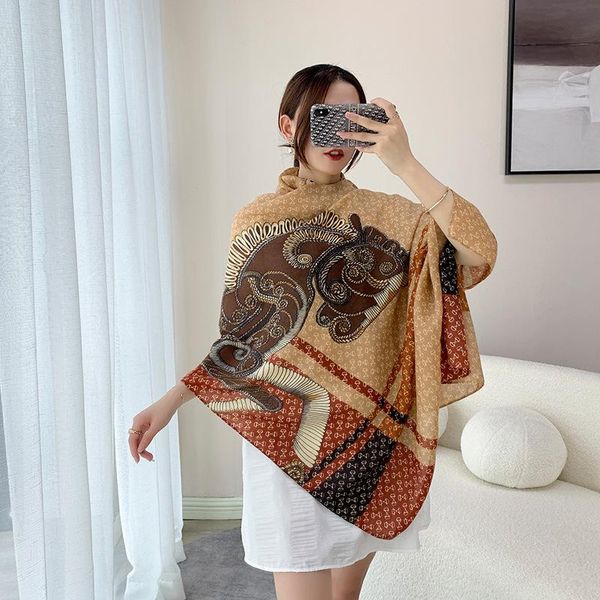 scarves spring and autumn cotton linen scarf elegant temperament sunscreen thin fashion large cape women's retro print, Blue;gray
scarves spring and autumn cotton linen scarf elegant temperament sunscreen thin fashion large cape women's retro print, Blue;gray