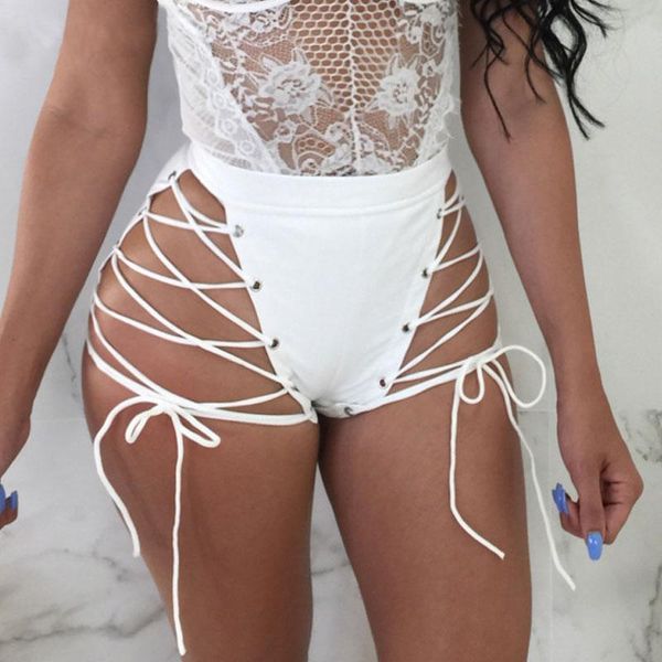 women's shorts omsj lace up 2021 summer holiday vacation casual hollow out bandage women skinny slim back, White;black
women's shorts omsj lace up 2021 summer holiday vacation casual hollow out bandage women skinny slim back, White;black