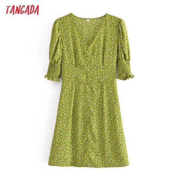 tangada summer women green flowers robe dress puff short sleeve ladies mini dress vestidos qn132 210609, Black;gray
tangada summer women green flowers robe dress puff short sleeve ladies mini dress vestidos qn132 210609, Black;gray