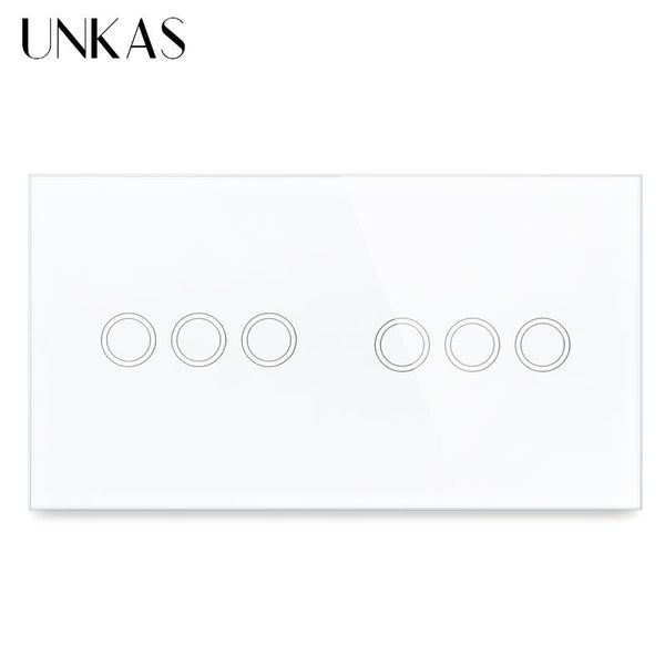 smart home control unkas 6 gang 1 way eu standard olny touch on/off function light button switch 157mm crystal class panel 300w dual 3 gnag
smart home control unkas 6 gang 1 way eu standard olny touch on/off function light button switch 157mm crystal class panel 300w dual 3 gnag