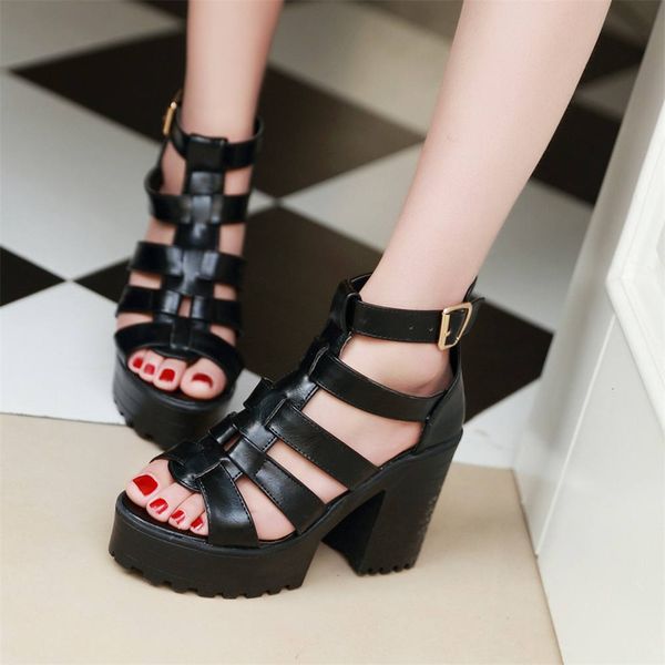 sandals brand ladies solid zipper buckle platform high heel shoes women rome quality casual sandals, Black
sandals brand ladies solid zipper buckle platform high heel shoes women rome quality casual sandals, Black