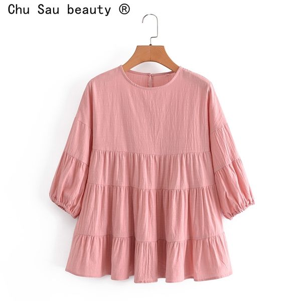 summer pullover o neck short sleeve stitching fashion loose ruffled cropped sleeve women's pure color casual shirt 210508, White
summer pullover o neck short sleeve stitching fashion loose ruffled cropped sleeve women's pure color casual shirt 210508, White
