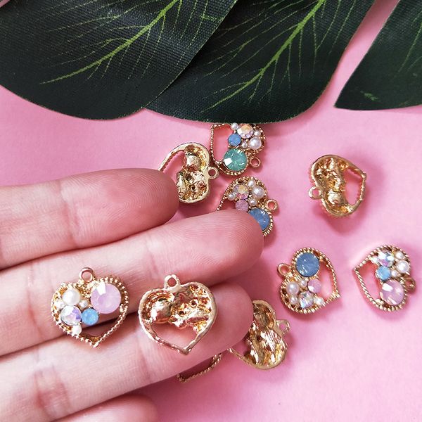 10pcs/pack rhinestone heart design charms pendants metal golden shape for diy handmade jewelry earring bracelet finding, Bronze;silver
10pcs/pack rhinestone heart design charms pendants metal golden shape for diy handmade jewelry earring bracelet finding, Bronze;silver